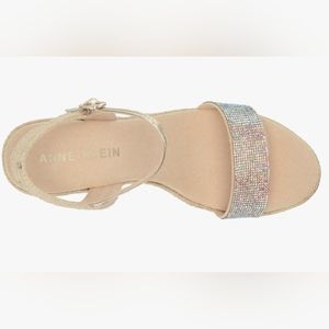 Anne klein wella wedge strap sparkle sandal size 7.5 nwot